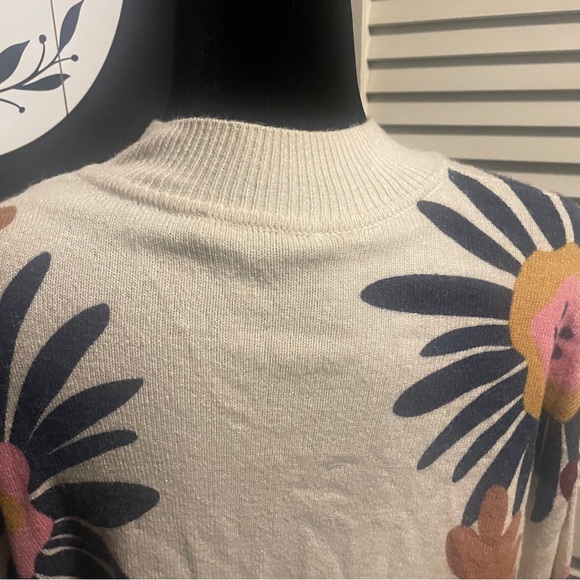 Charlie B Beige Women’s Manhattan Fields Knit Sweater Crew Neck Size Large - Picture 7 of 11